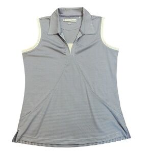 Pebble Beach Purple and White Pebble Print Golf Activewear Tank Womens Sz Medium